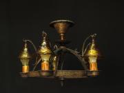 Vintage Tudor Storybook Semi-Flush Ceiling Lighting Fixture