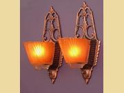 Pair Slip Shade Sconces Arts & Crafts priced per pair