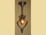 Hammered Arts & Crafts Style Pendant