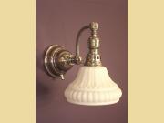 c.1900 Gooseneck Sconce with Original Nickel Finish