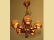 Deco Era Ceiling Chandelier with Butterflies