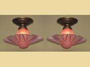 One only. Vintage Consolidated Mauve Moderizer Fixture