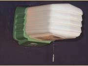 Bungalow Green Porcelain Sconce with Nite Light & Original Shade